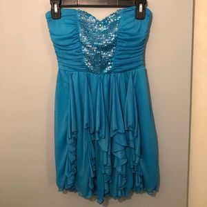 Blue short homecoming dress